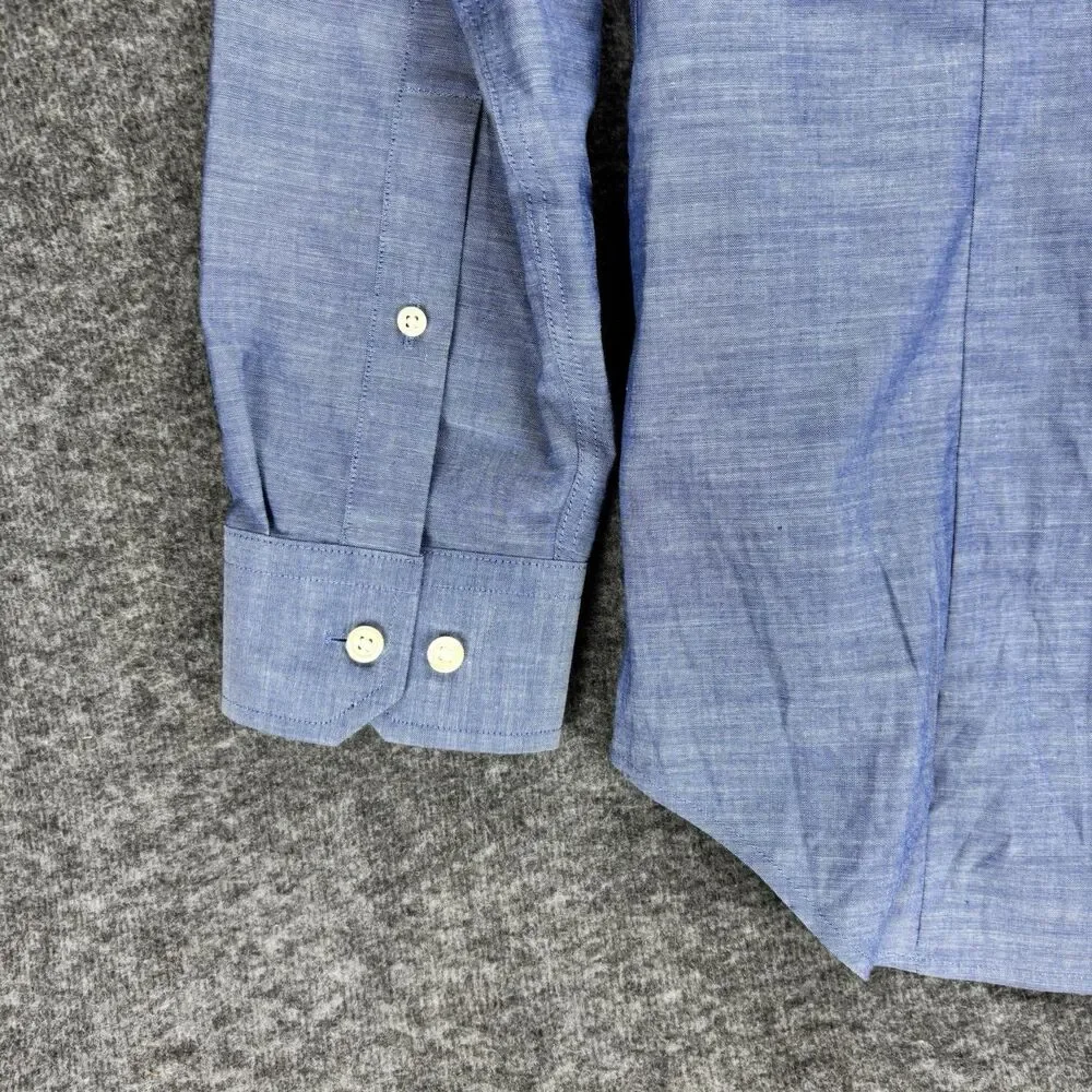 Banana Republic Non Iron Tailored Slim Fit Dress Shirt Blue L 16-16.5 34/35